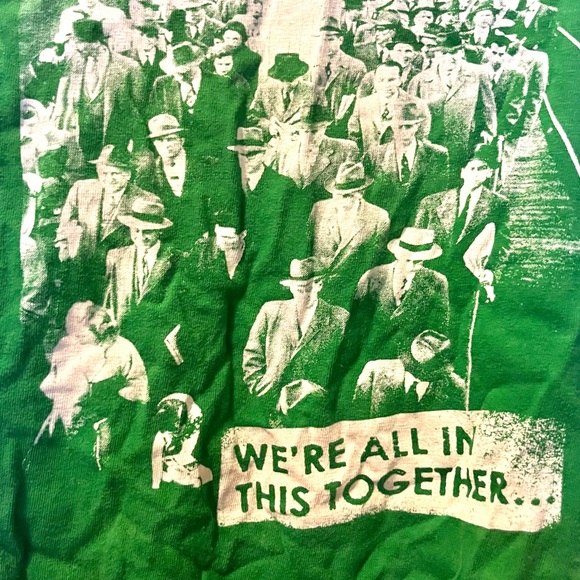 🎉RARE🎉 Slave Skateboard green graphic tshirt with “we’re all in together”. - Picture 7 of 11